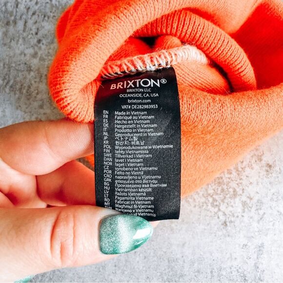 Brixton Harbor Beta Watch Cap Beanie Orange - Picture 5 of 5